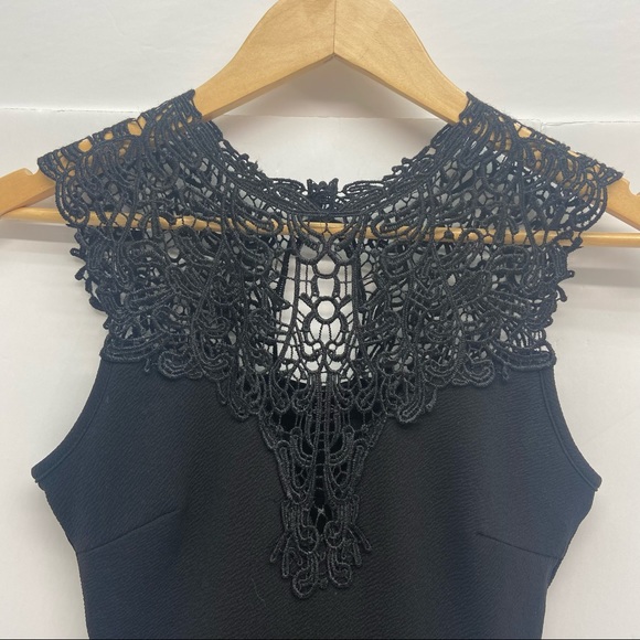Eclipse Fit & Flare Black Lace Sleeveless Dress S - Picture 3 of 12